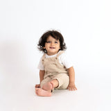 Baby Dungree with T-shirt- Moose and White