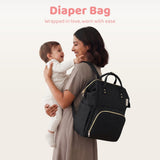 Chic Diaper Bag Backpack  (Capacity - 20L) , Black