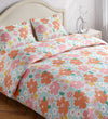 Abstract Floral 100% Cotton King Flat Bedsheet, 144 TC
