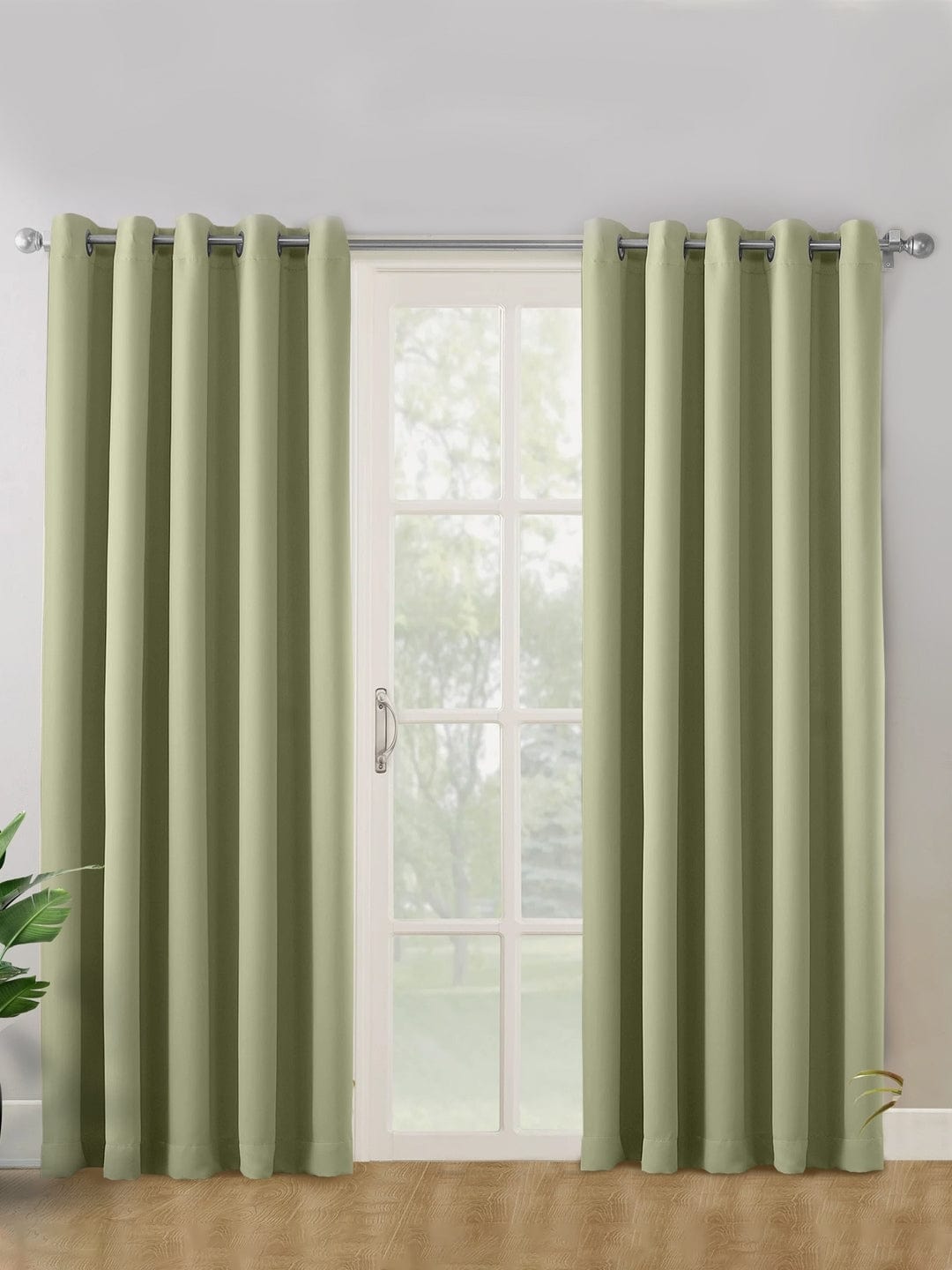 Solid blackout curtains set of 2, Pista