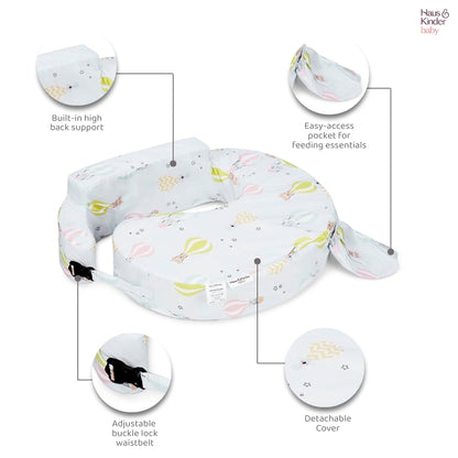 Hot Air Balloon Feeding Pillow - Posture Support With Pocket