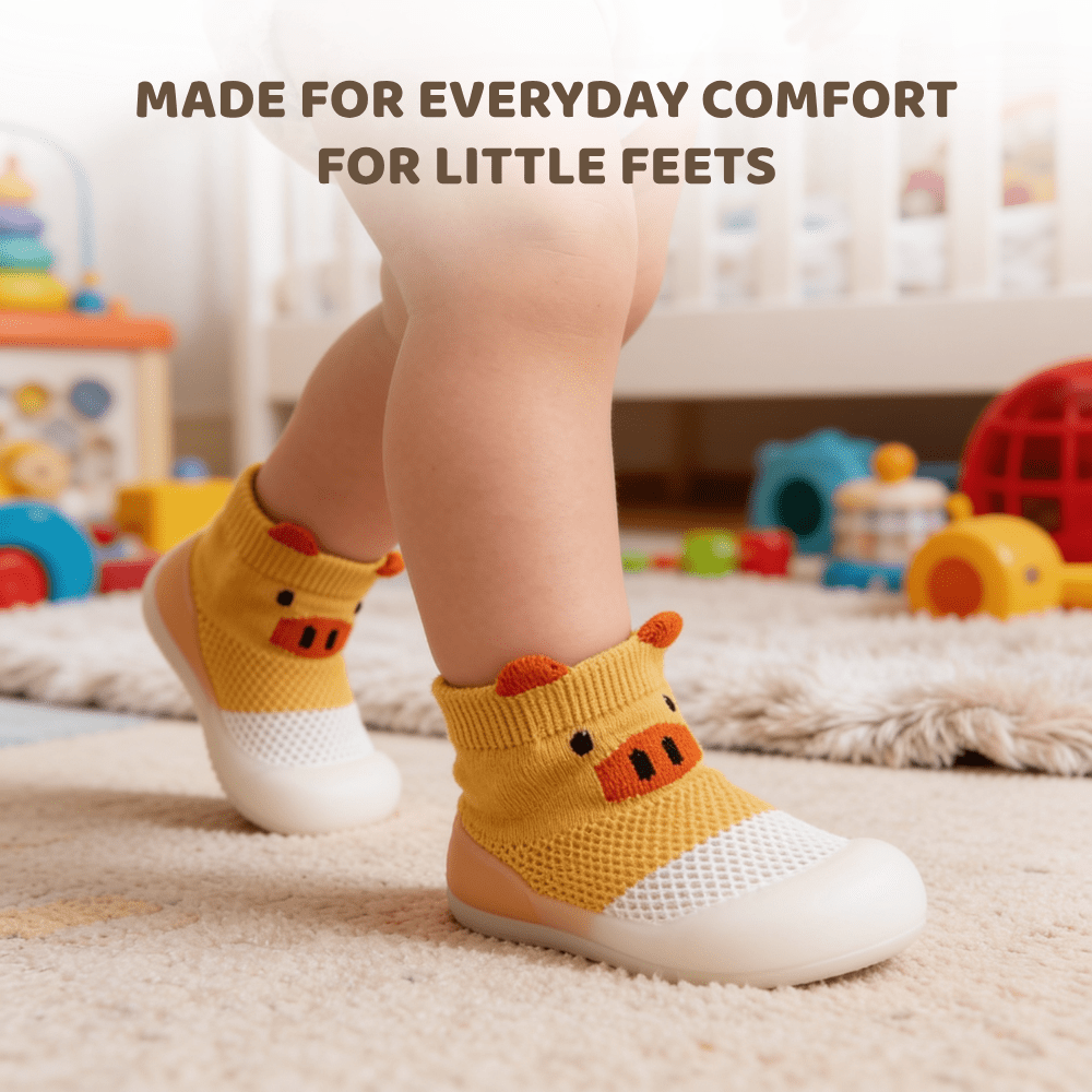 Honey Bear Baby Booties | 9-12 Months - baby booties | haus & kinder