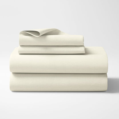 Ivory 100% Cotton Bedsheet, 300 TC