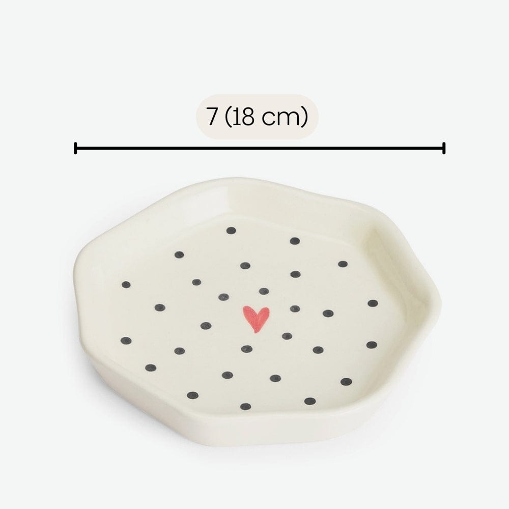 Lovestruck Ceramic plate, White