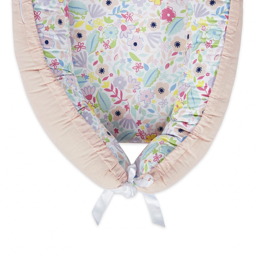 Ditsy Floral Baby Sleeping Nest, Portable Adjustable Newborn Crib Bassinet, 0-24 Months