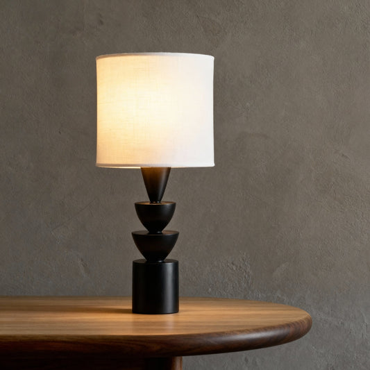 Noir Stack Table Lamp- Black