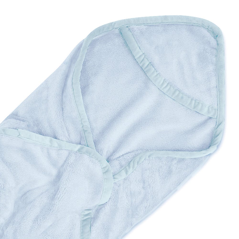 Super Soft Plush Baby hooded Flannel Blanket, Sky Blue