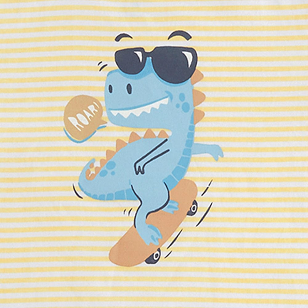 100% Cotton Half Sleeve Boy T-Shirt, Yellow