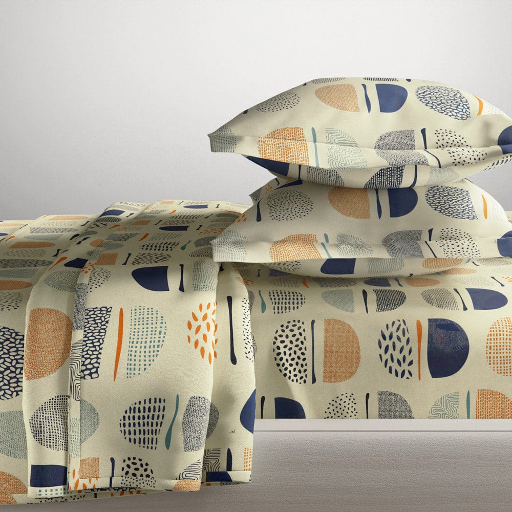 Semicircle 100% Cotton King Size Bedsheet, 144 TC