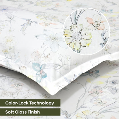 Tencel 300 TC Bedsheet Bloomea, Multicolor