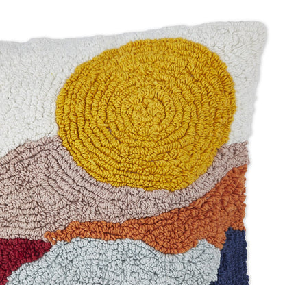 Tufted Decorative Cushion Cover, Sun & Abstract Pack of 2