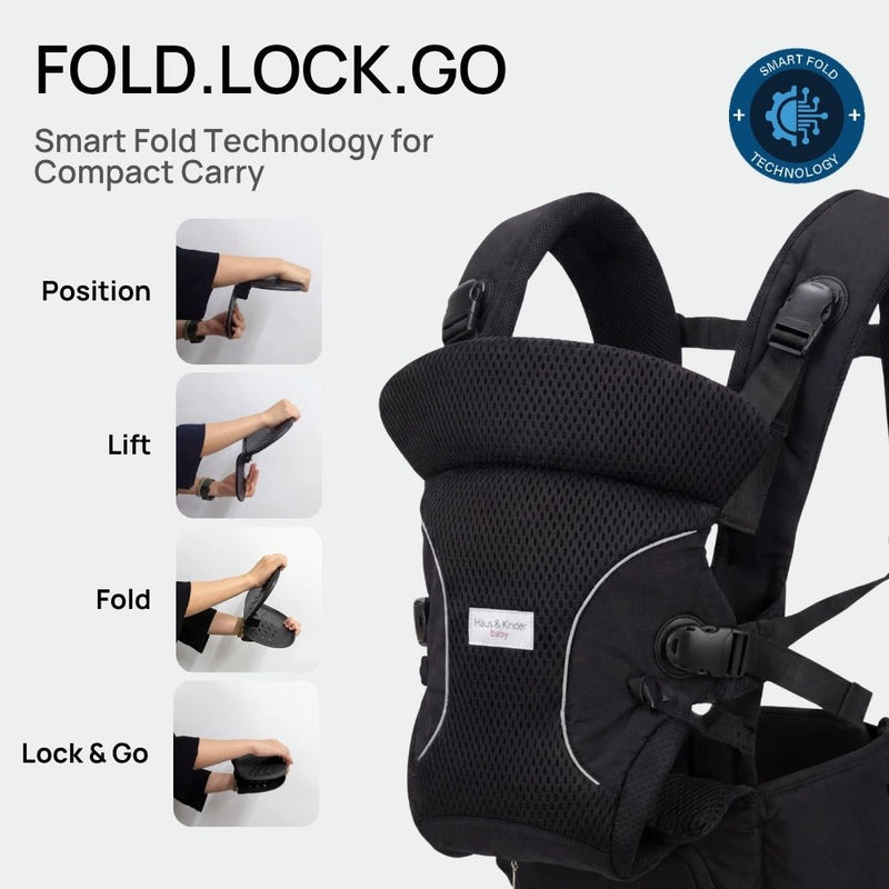 Kangaroo Nest 2-1 Baby Carrier, (6–36 Month) - 2 in 1 Baby Carrier | haus & kinder