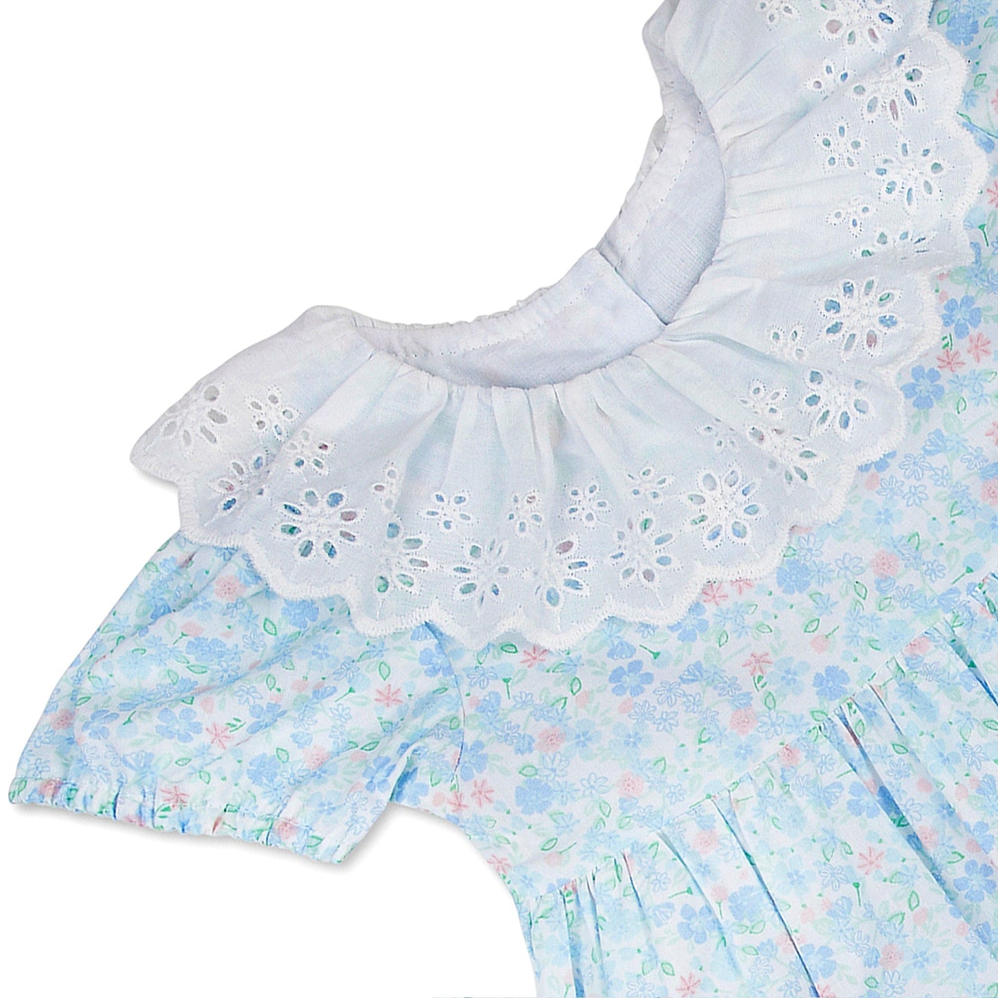 Girl Blue Frock with Bloomer 3-18 Months