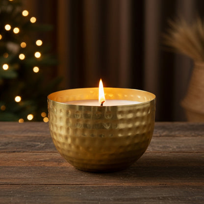 Iron Wax Jar Candle, Gold