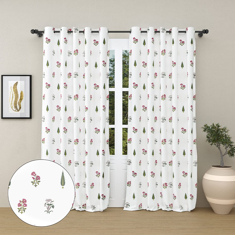 Garden of Joy Pink Curtain Set