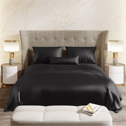 Satin Royale Black Pearl 300TC Satin Double Bedsheet