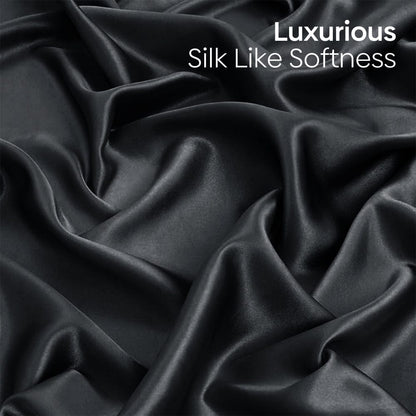 Satin Royale Black Pearl 300TC Satin King Bedsheet