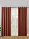 Solid black out curtains set of 2, Dark Brown