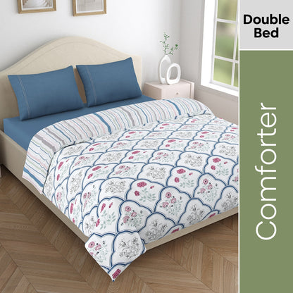 Microfibre Reversible Comforter, Classic Trells