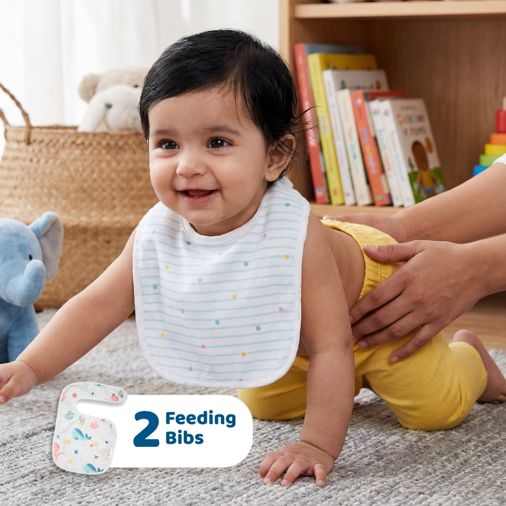 100% Cotton pack of 6 feeding essential