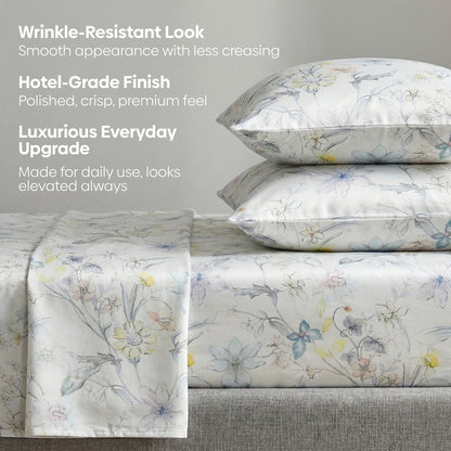 Tencel 300 TC Bedsheet Bloomea, Multicolor