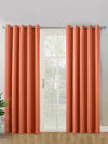 Velvet black out curtains set of 2, Rust