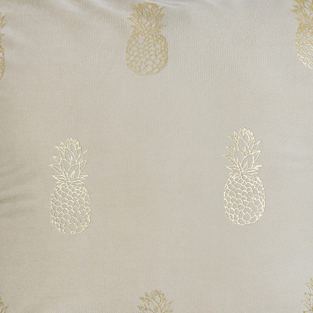 Gold Foil Printed Cotton Velvet Cushion Covers, set of 3 , Bright Bliss