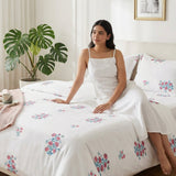Festive Harmony Combed Cotton Double Bedsheet, 186 TC - Bedsheets | haus & kinder