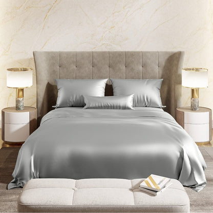 Satin Royale Platinum Grey 300TC Satin King Bedsheet