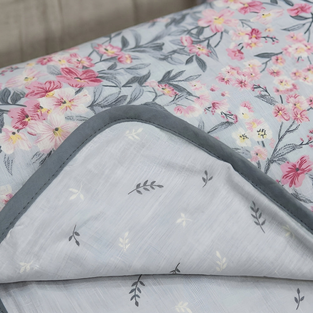 Moments 100% Cotton Reversible Double Dohar Set Of 1, Grey