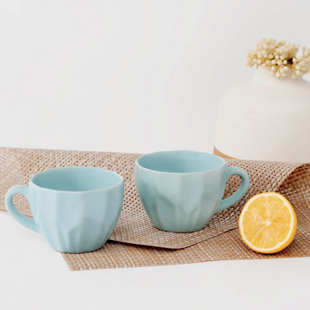 Bluewave ceramic cup, Set of 2