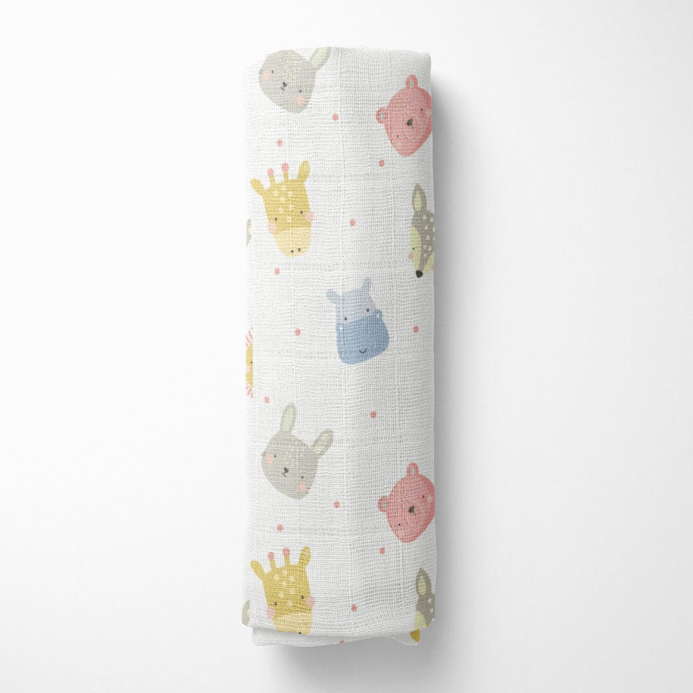 Jungle Jigsaw Collection 100% Organic Cotton Muslin Swaddle Pack Of  3