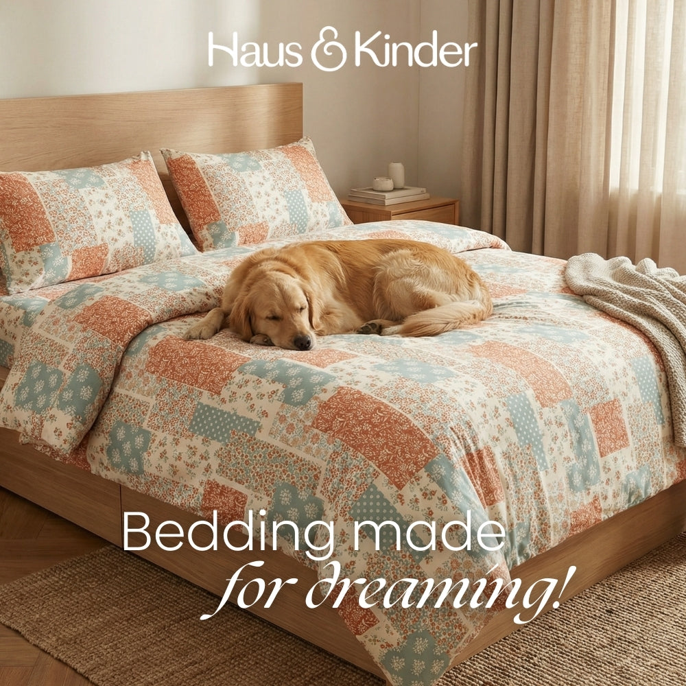 Patch Bliss 100% Cotton Double Size Bedsheet, 144 TC