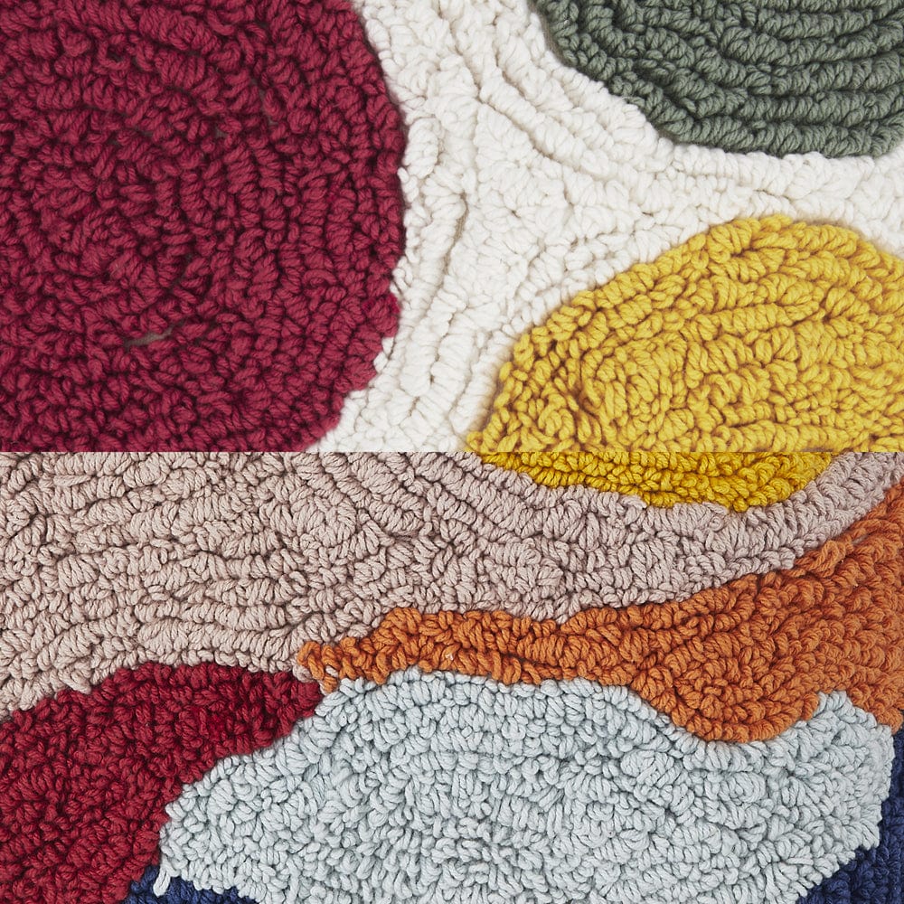 Tufted Decorative Cushion Cover, Sun & Abstract Pack of 2