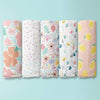 Eleflora Collection 100% Cotton Muslin Swaddle Pack Of  5