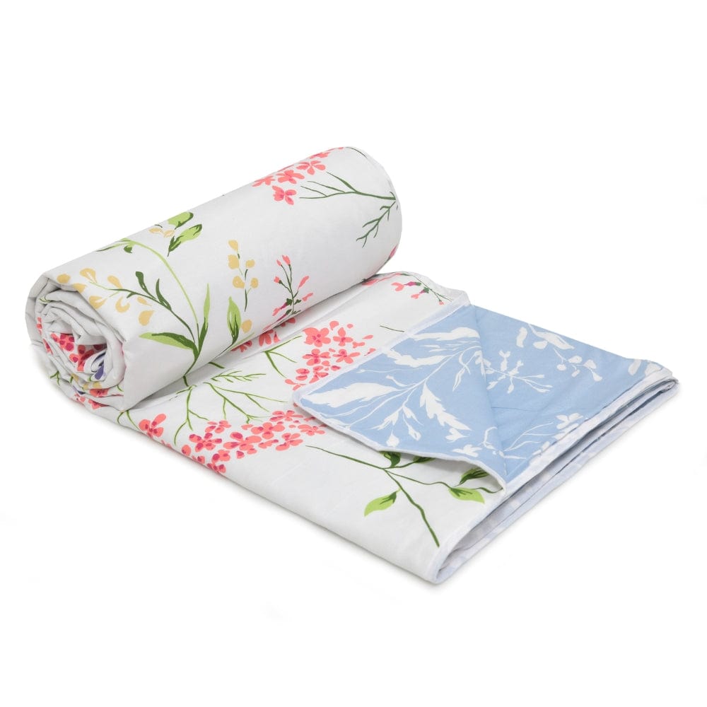 100% Cotton Reversible AC Blanket - Elegant Bloom