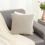 Knitted Decorative Bubble knit Cushion Cover, Pale Whisper