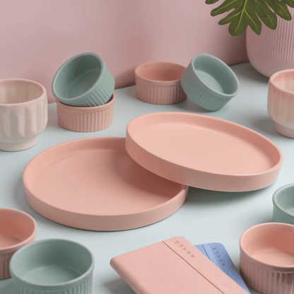 Pinkclay ceramic plate, pink