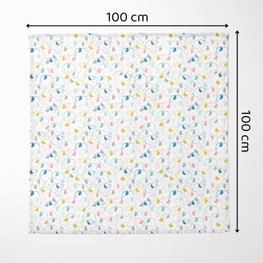 Animal Arcade Collection 100% Cotton Muslin Swaddle Pack Of 3