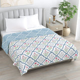 Classic Trellis 100% Cambric Cotton Reversible AC Blanket, Single
