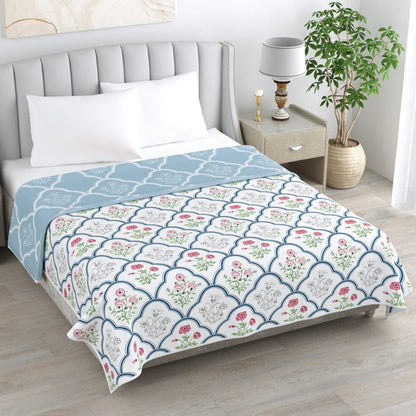 100% Cotton Single/Double Size Reversible AC Blanket - Classic Trellis