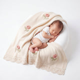 Rosette Charm Chrochet Blanket (0-2Y) - Swaddles and Blankets | haus & kinder