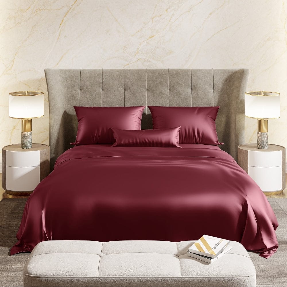 Satin Royale Crimson Velvet 300TC Satin Double Bedsheet