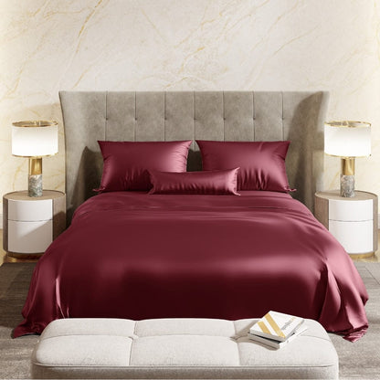 Satin Royale Crimson Velvet 300TC Satin King Bedsheet