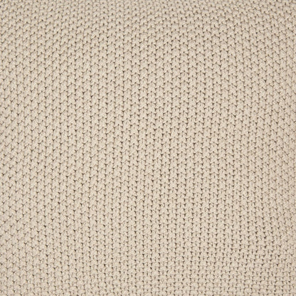 Knitted Frosted Beige Cushion Cover