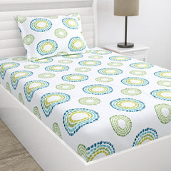 Radiant Circles 100% Cotton Double Bedsheet, 144 TC - Bedsheets | haus & kinder