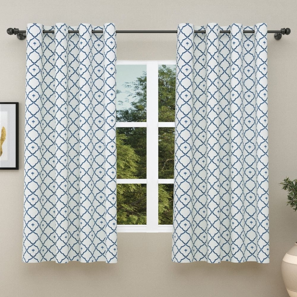 Argyle Breeze Curtain Set