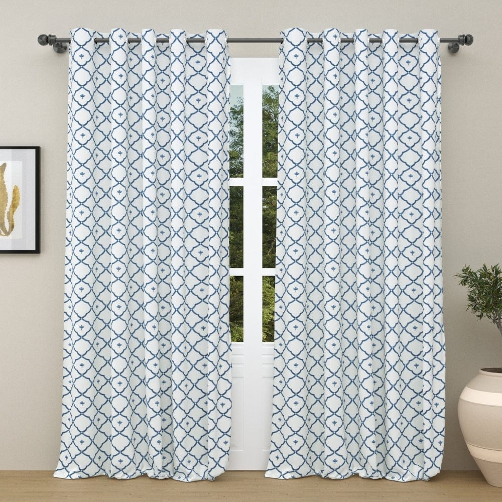 Argyle Breeze Curtain Set