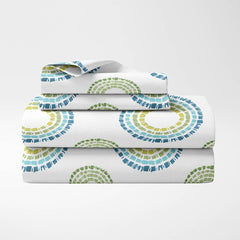Radiant Circles 100% Cotton Double Bedsheet, 144 TC - Bedsheets | haus & kinder