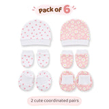 First Blooms Baby Cap, Mittens and Booties Set – 6 Pieces - Baby Essentials | haus & kinder